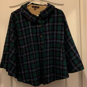 Plaid poncho/coat